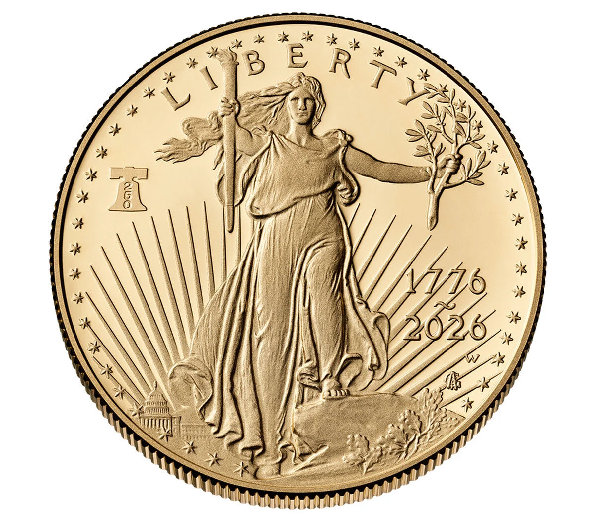 One American Eagle $50 Dollars Face Value Physical 1 Oz Fine Gold 999.9% Pure Gold Coin Price ( $4,591.50 USD )