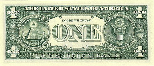 One United States Of America Physical One Dollar Bill Price ( $1.10 USD )